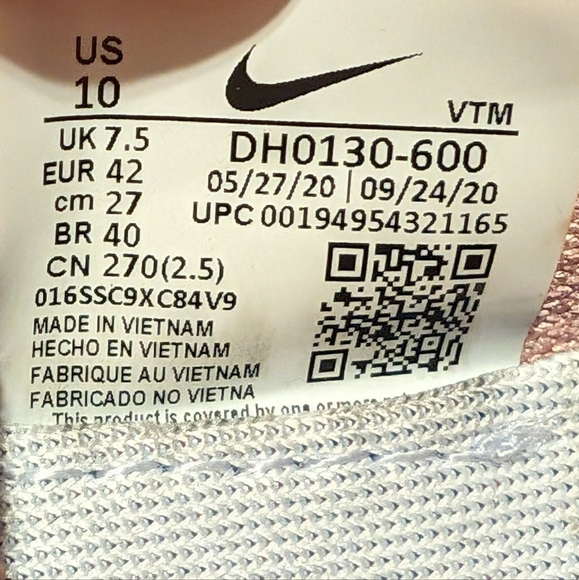 Pink Glaze Nike React Phantom Fly Knit Size 10 - Picture 5 of 5